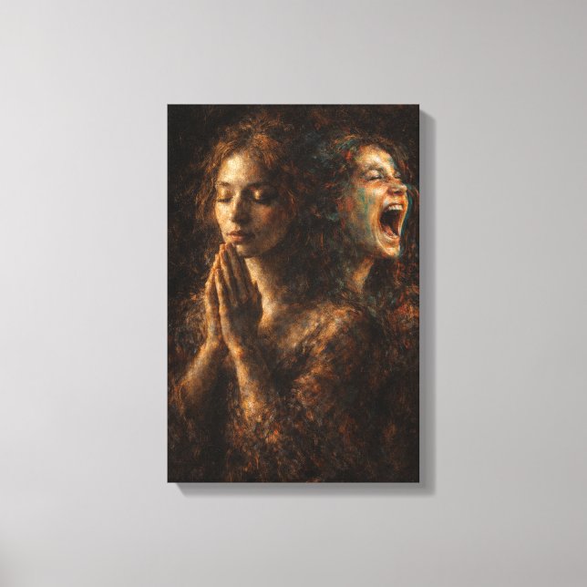 Inner Duality: The Silent and the Seen Canvas Print (Front)