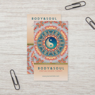 Inner Fire Energy Yin Yang Holistic Business Card