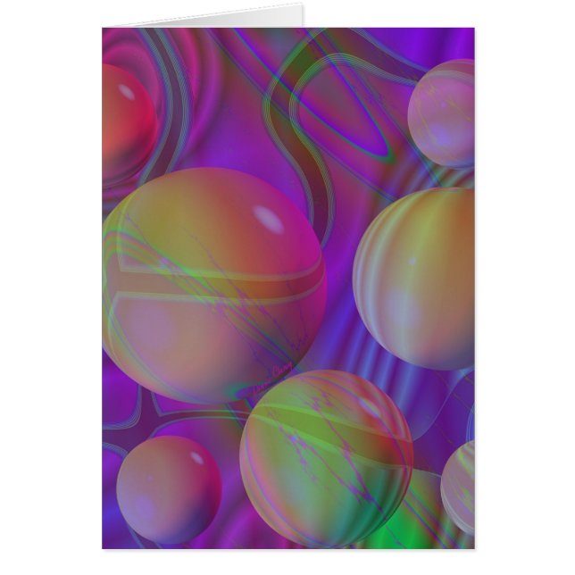 Inner Flow V Abstract Fractal Violet Indigo Galaxy (Front)