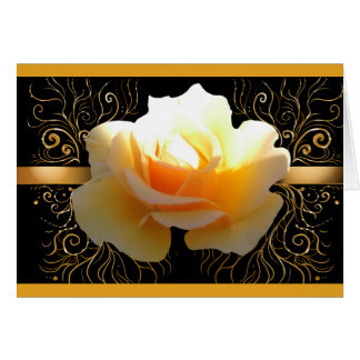 Inner Glow Elegant Yellow and Gold Rose Thank You