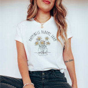 Inner Happiness Vintage Daisy Flowers T-Shirt