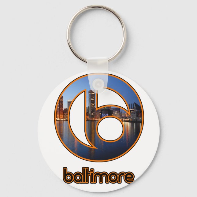 Inner Harbour Baltimore Key Ring (Front)