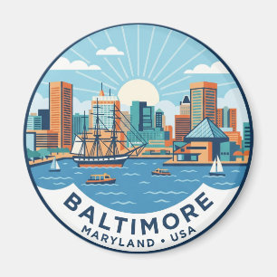 Inner Harbour, Baltimore USA Magnet