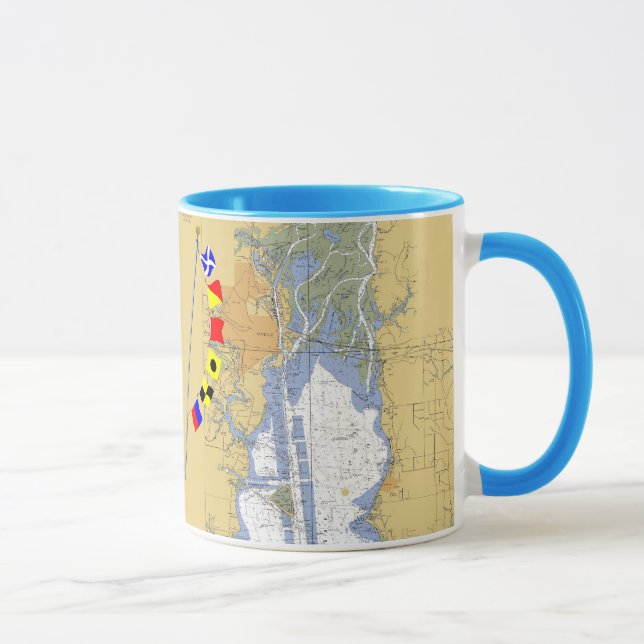 Inner Harbour chart of Mobile Bay, AL Mug (Right)