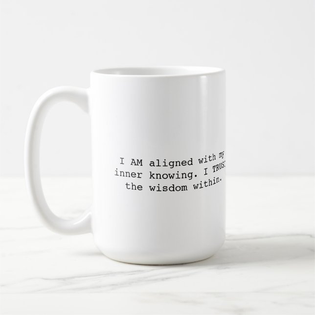 Inner Knowing Mantra Mug with Prayer Portal  (Left)