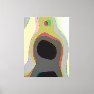 Inner Landscape - Abstract Organic Surreal Art Canvas Print