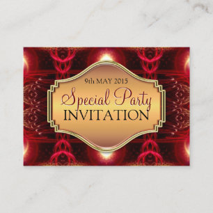 Inner Light Fractal Art Mini Invitations