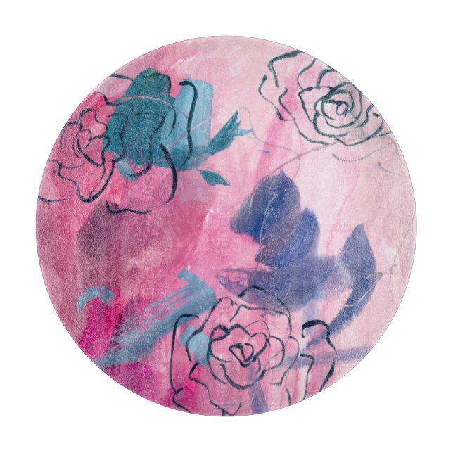 Inner Music - Floral Sketch Cutting Board (Front)