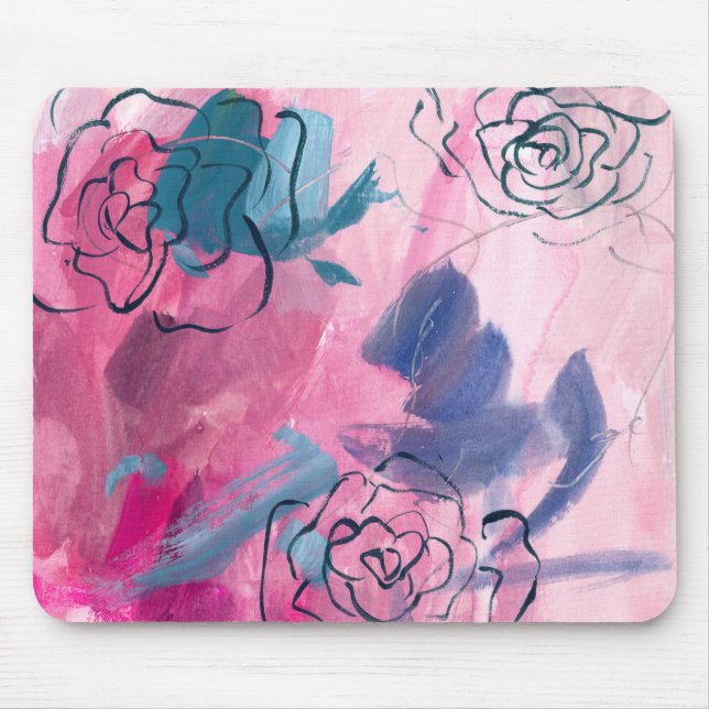 Inner Music - Floral Sketch Mouse Mat (Front)