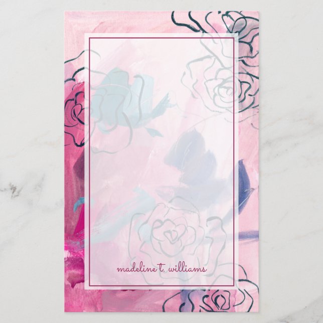 Inner Music - Floral Sketch Stationery (Front)