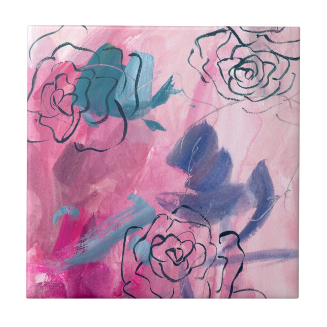 Inner Music - Floral Sketch Tile (Front)