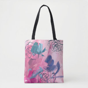 Inner Music - Floral Sketch Tote Bag