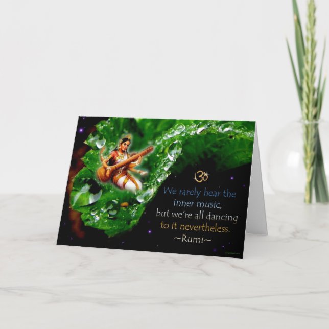 "Inner Music" Rumi Greeting Card (Front)