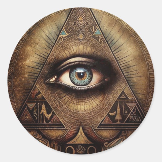 Inner Oracle | Third Eye Design Classic Round Sticker (Front)