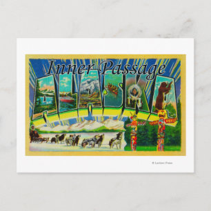 Inner Passage, Alaska - Large Letter Scenes Postcard