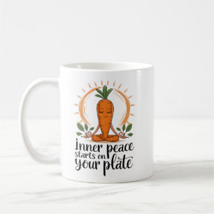 Inner Peace Carrot – Mindful Eating Art Coffee Mug
