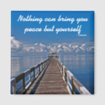 Inner Peace Emerson Inspirational Quote Magnet<br><div class="desc">Inspirational magnet with quotation "Nothing can bring you peace but yourself" - a quote from Ralph Waldo Emerson.</div>