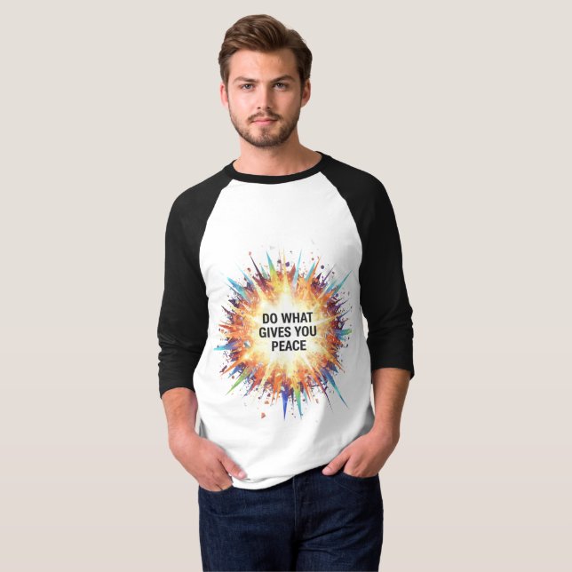  "Inner Peace Explosion Graphic Tee" T-Shirt (Front Full)