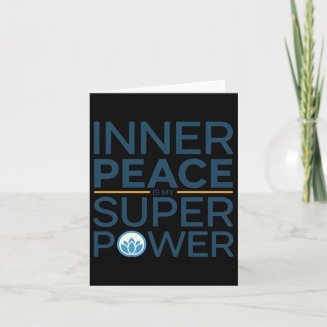 Inner Peace Is My Superpower Sticker  Card (Front)