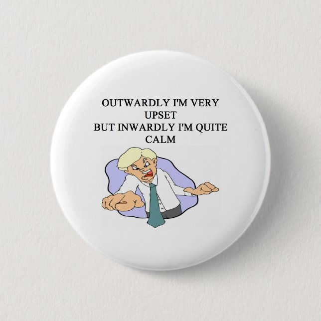 inner peace joke 6 cm round badge (Front)