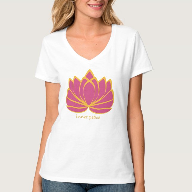 Inner peace lotus yoga tshirt (Front)