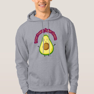 Inner Peace Outer Green – Cute Avocado Meditation Hoodie