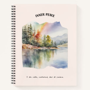 Inner Peace Positive Affirmation Spiral Notebook