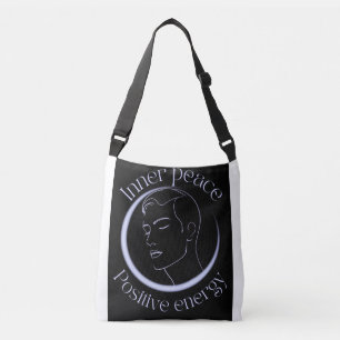 Inner Peace Positive Energy – Minimalist Neon Line Crossbody Bag