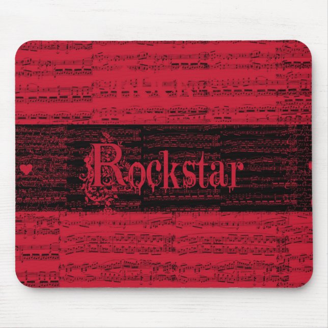 Inner Rockstar rojo mousepad (Front)