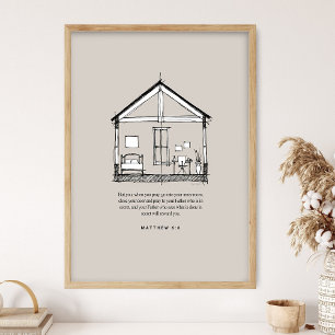 Inner Room, Prayer, Matthew 6, Private Prayer Room Poster