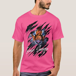 Inner Savage Tiger Claw Wildlife Wild Big Cat T-Shirt