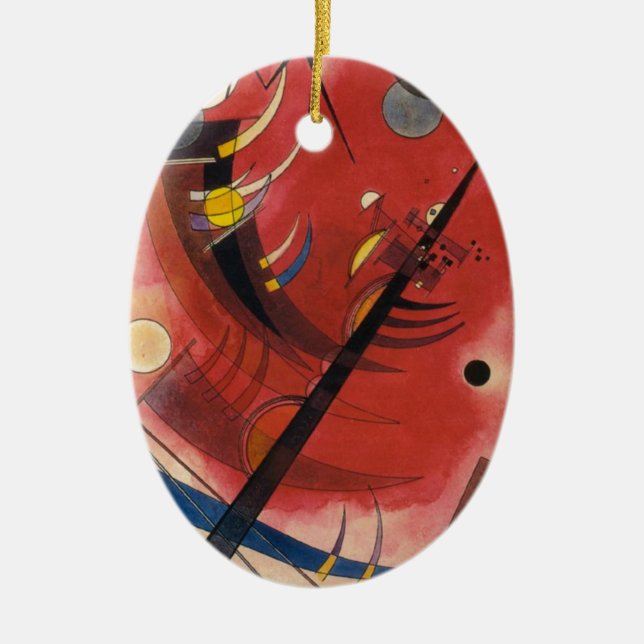 Inner Simmering Abstract Painting Ceramic Tree Decoration (Front)