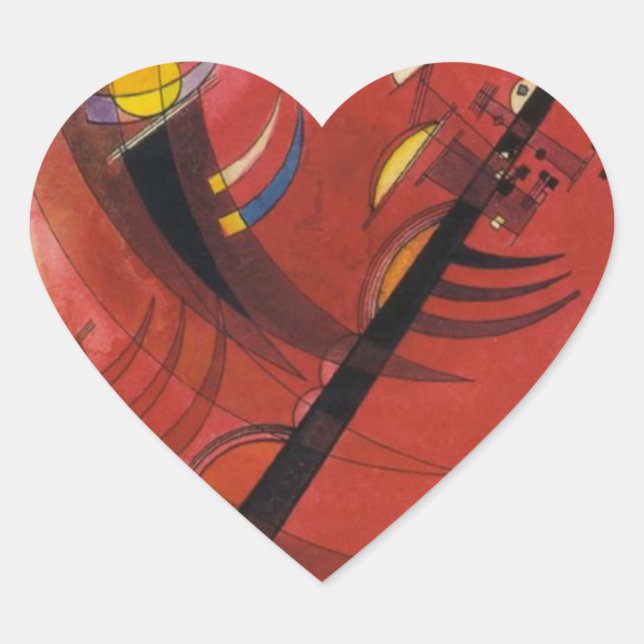 Inner Simmering Abstract Painting Heart Sticker (Front)