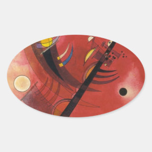 Inner Simmering Abstract Painting Oval Sticker
