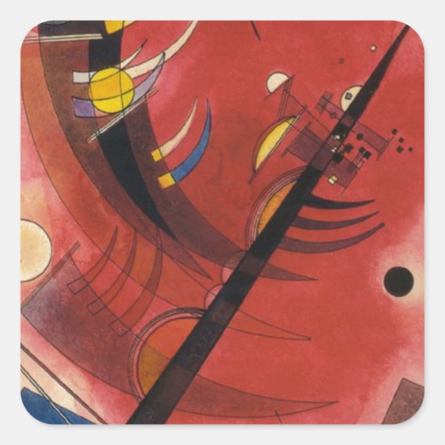 Inner Simmering Abstract Painting Square Sticker (Front)