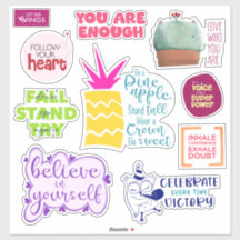 Inner Spark Custom-Cut Vinyl Affirmation Stickers