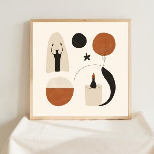 Inner Stillness – Minimalist Feminine Line Art Poster