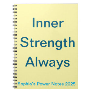 Inner Strength Always - mental wellness gift Notebook