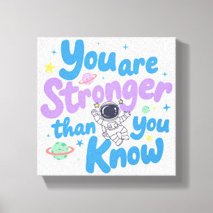 Inner Strength Inspiration Quote for Kids Canvas Print