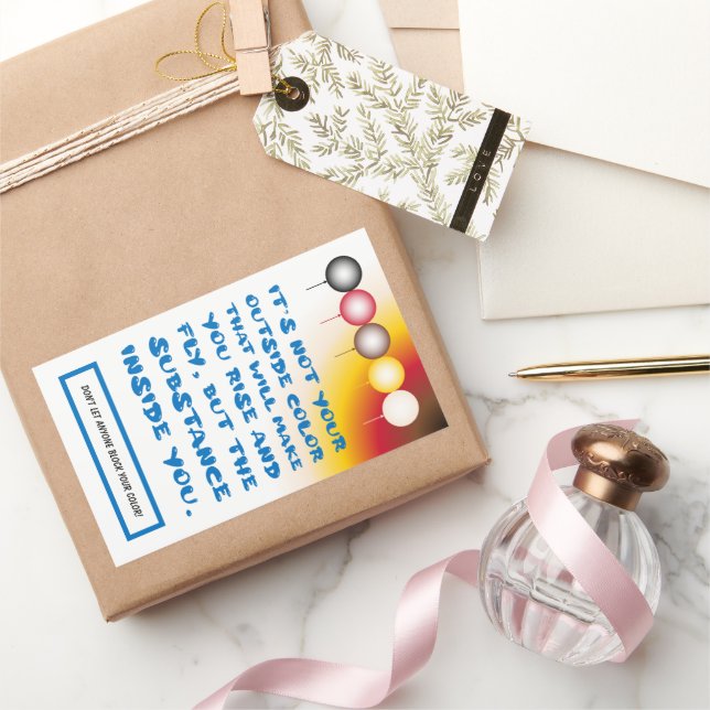 Inner Substance of an External Colour Rectangular Sticker (Gifting)