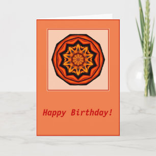 Inner Sun Passion Mandala Birthday Card
