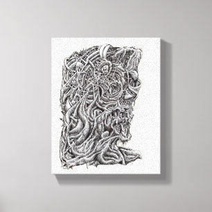 Innerbeastman, ink drawing canvas print