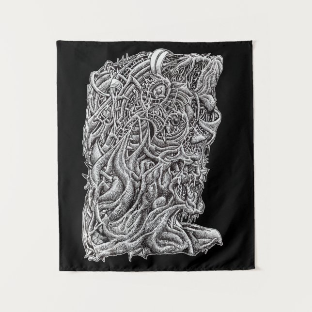 Innerbeastman, ink drawing  dark tapestry (Front)