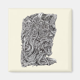 Innerbeastman, ink drawing  magnet