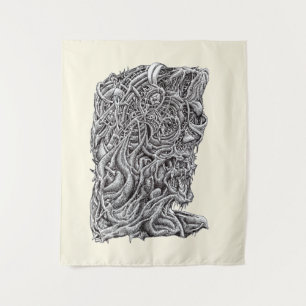 Innerbeastman, ink drawing  tapestry