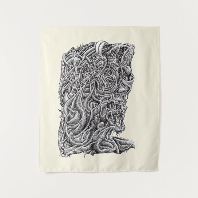 Innerbeastman, ink drawing  tapestry (Front)