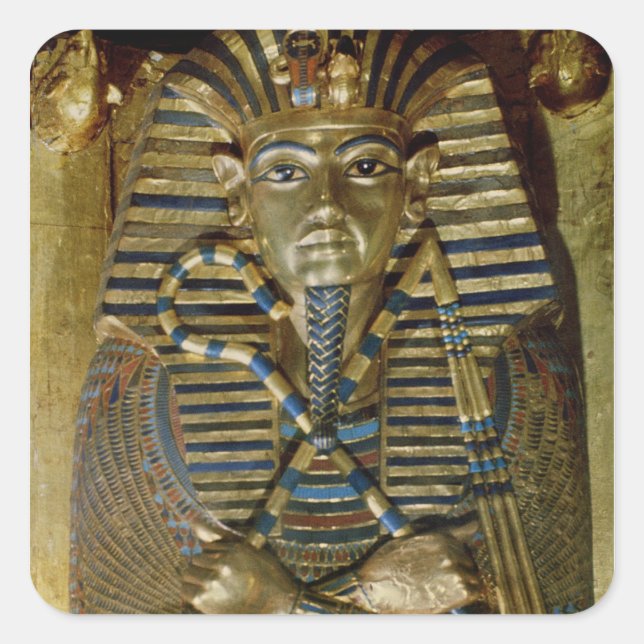 Innermost coffin of Tutankhamun Square Sticker (Front)