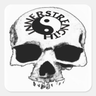 INNERSTRENGTH skull stikker Square Sticker