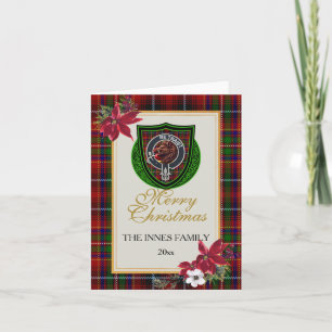 Innes Scottish Clan Tartan & Crest Card