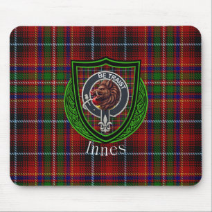 Innes Scottish Clan Tartan & Crest Mouse Mat